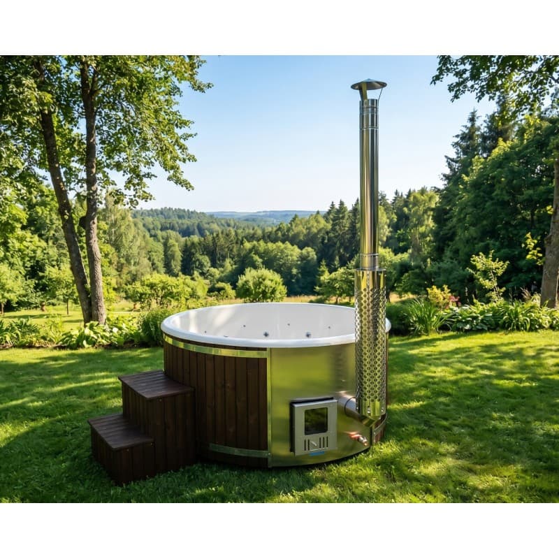 Hottub met interne kachel ( polyester kuip )