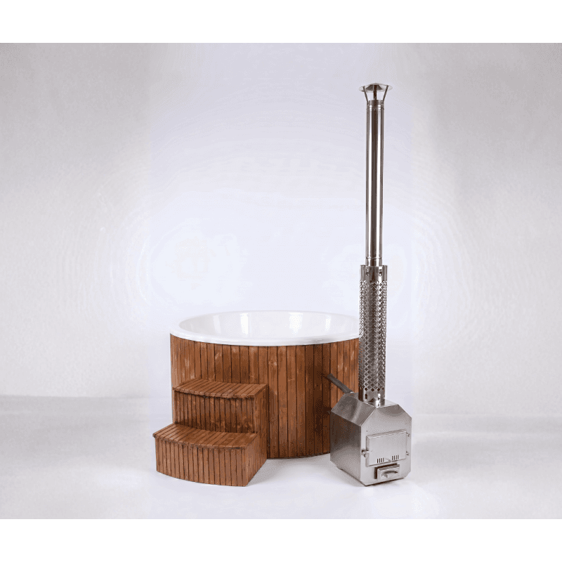 Hottub met externe kachel ( Acryl kuip )